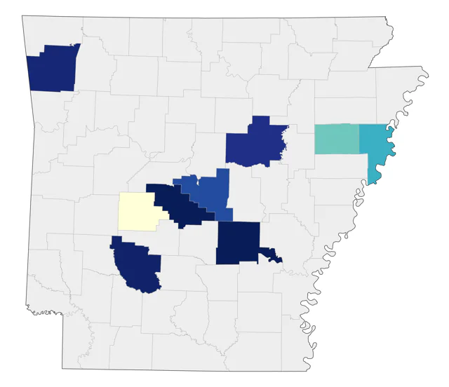 Western Tanager county map