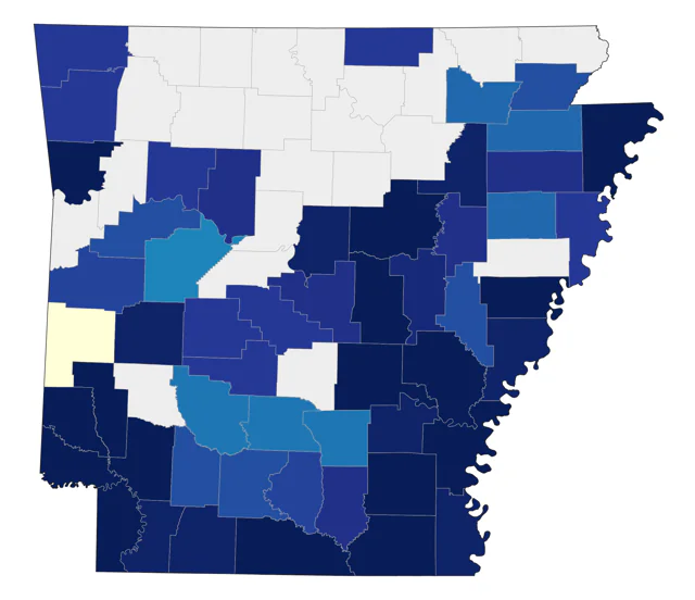 White Ibis county map