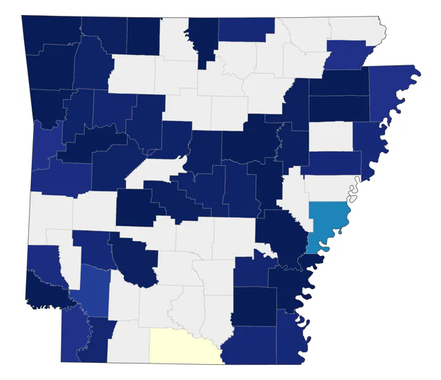 White-rumped Sandpiper county map