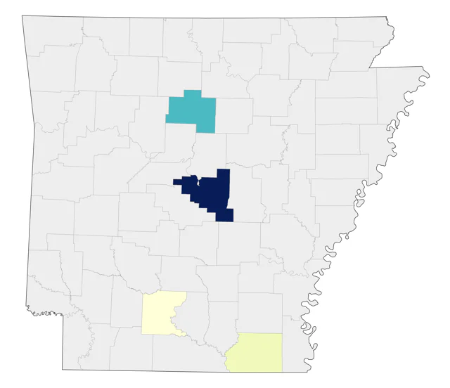 White-winged Crossbill county map