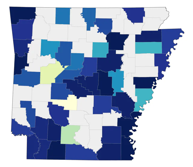 White-winged Dove county map