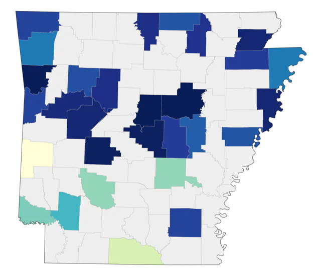 White-winged Scoter county map