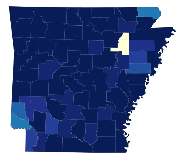 Wild Turkey county map