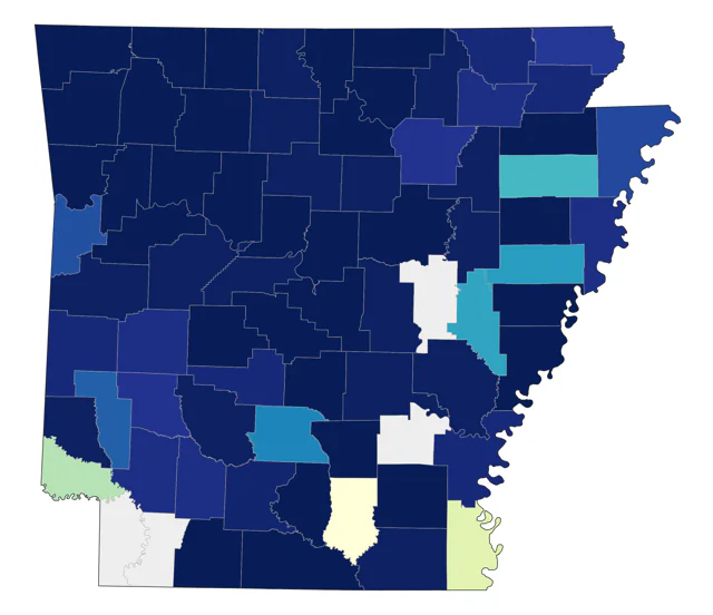 Worm-eating Warbler county map