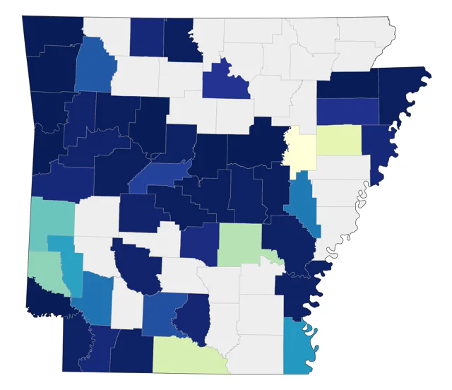 Yellow-headed Blackbird county map