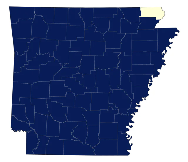 Yellow-rumped Warbler county map