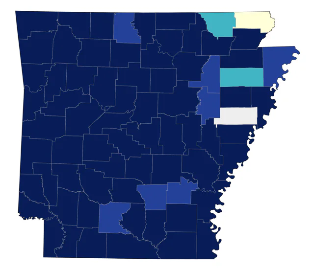 Yellow-throated Vireo county map