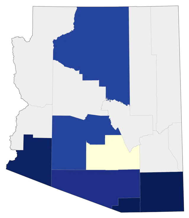 Allen's Hummingbird county map