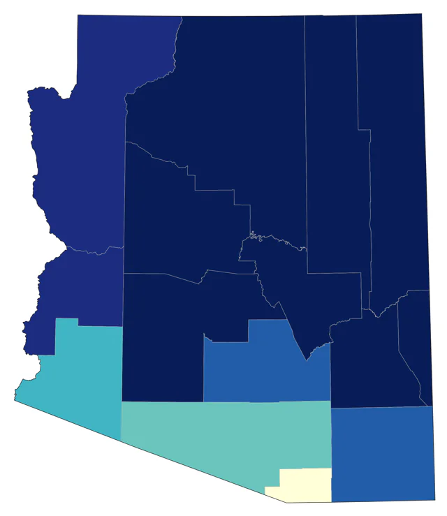 American Crow county map
