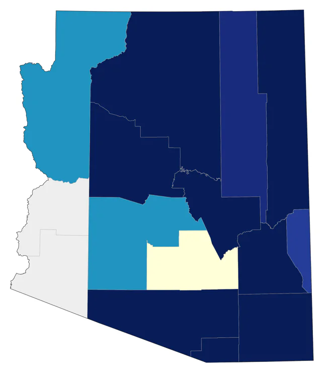 American Goshawk county map