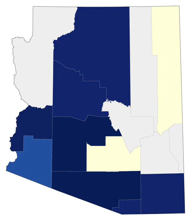 Bay-breasted Warbler county map