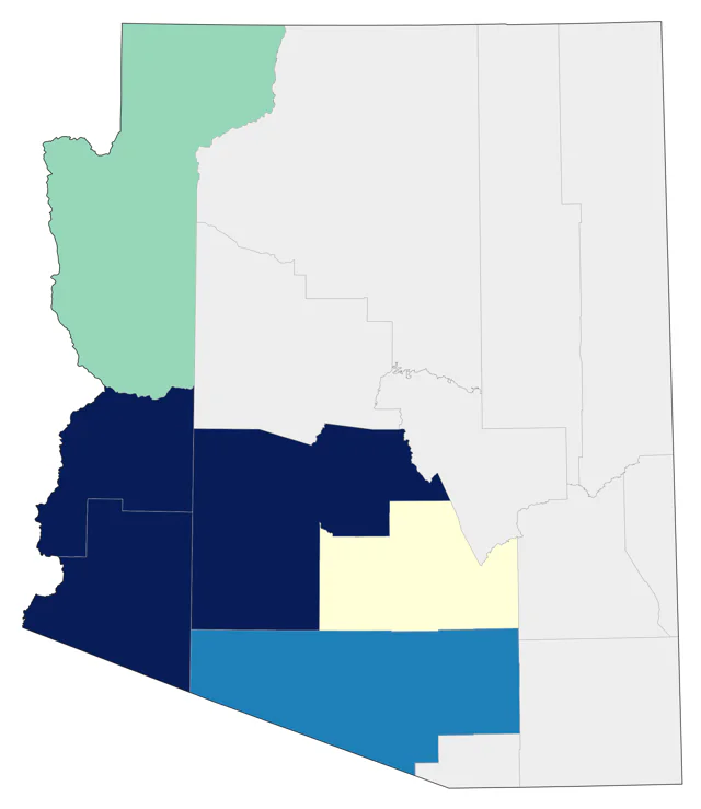 Bell's Sparrow county map