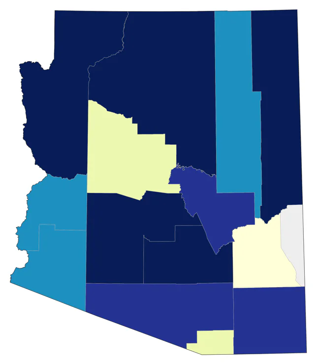 Black-bellied Plover county map
