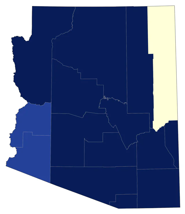 Black-chinned Sparrow county map