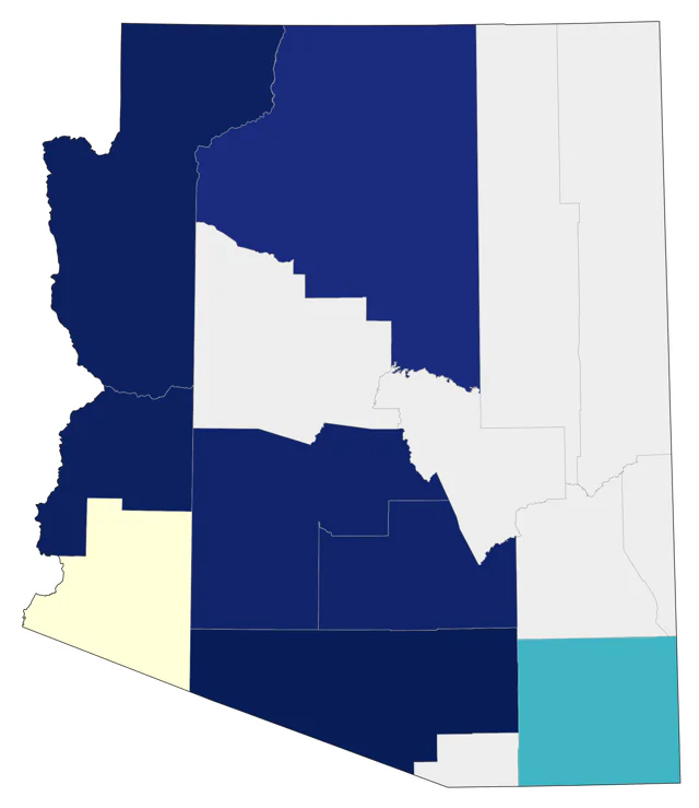 Black-legged Kittiwake county map