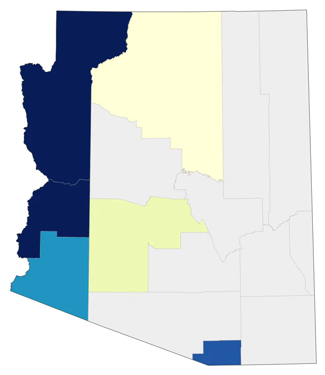 Blue-footed Booby county map