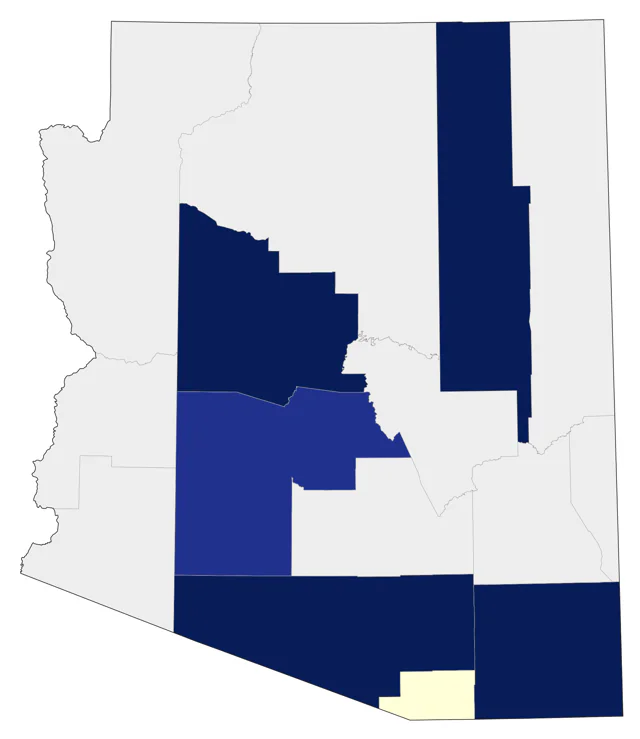 Blue-headed Vireo county map