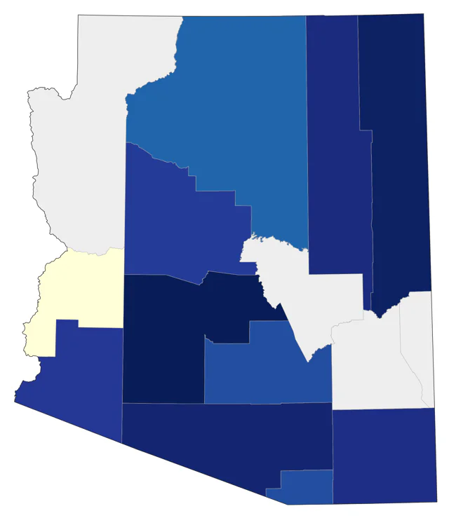 Blue-winged Warbler county map