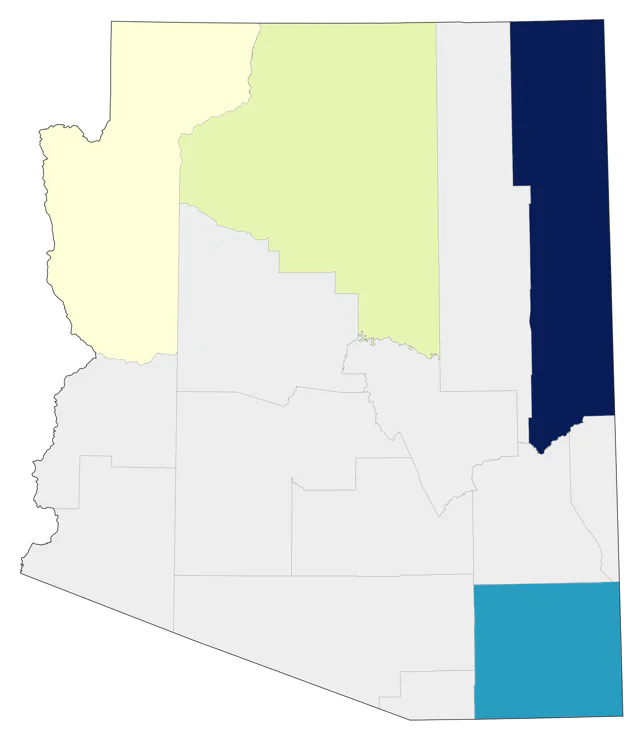 Bohemian Waxwing county map