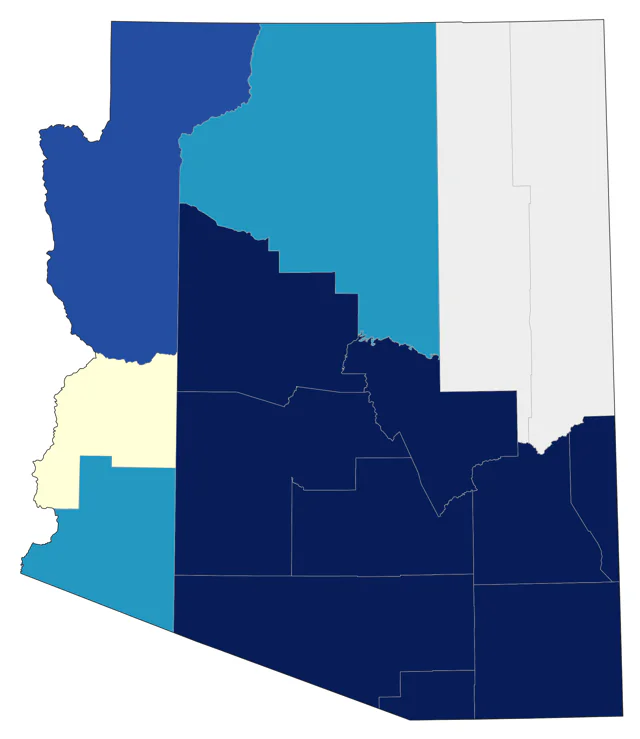 Broad-billed Hummingbird county map