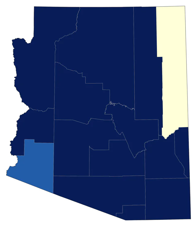 Brown-crested Flycatcher county map