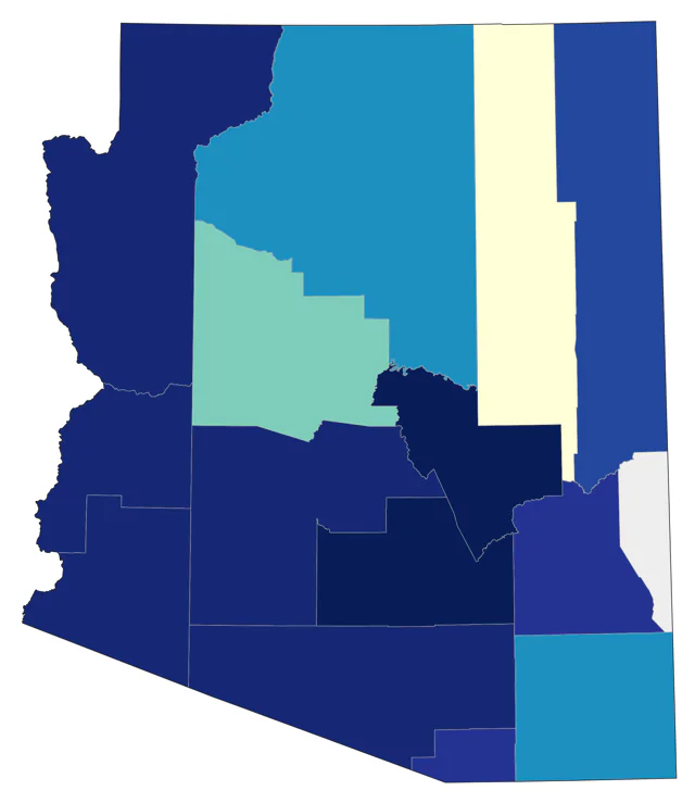 Brown Pelican county map