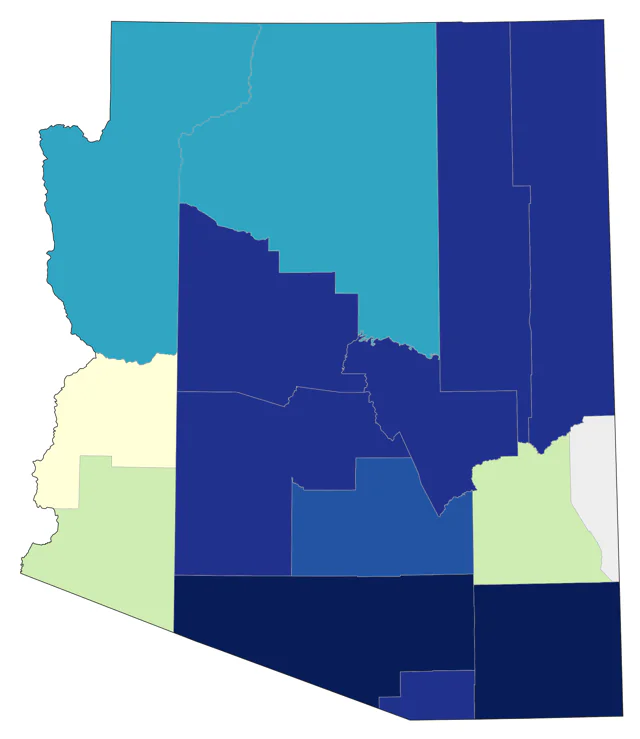 Brown Thrasher county map