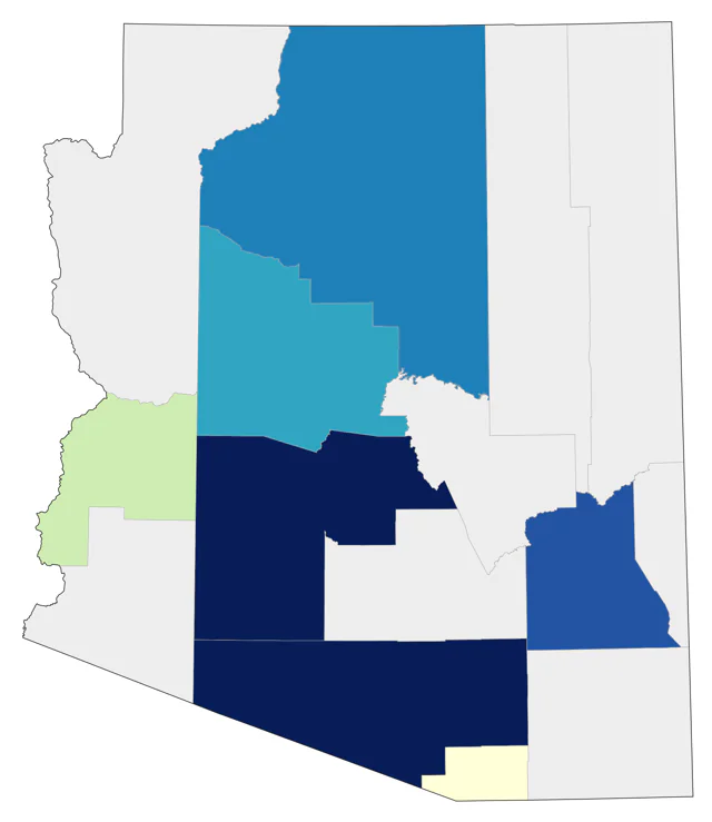 Budgerigar county map