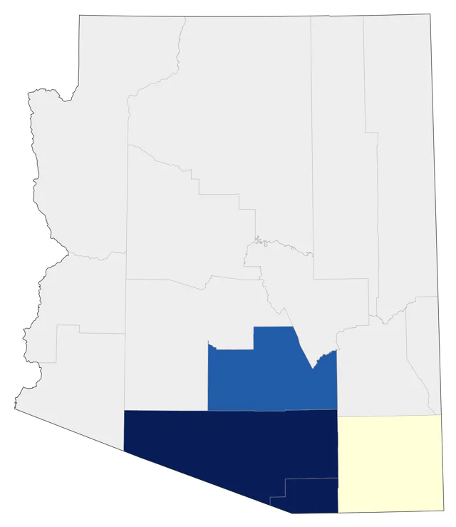 Buff-collared Nightjar county map