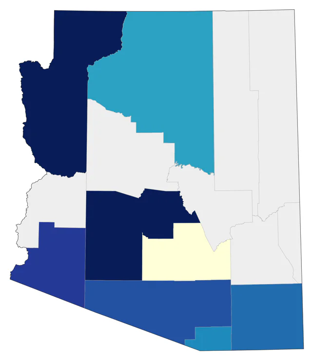 Canada Warbler county map