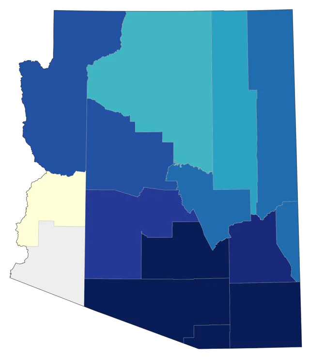 Cassin's Sparrow county map