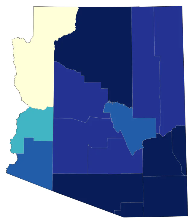 Chestnut-collared Longspur county map