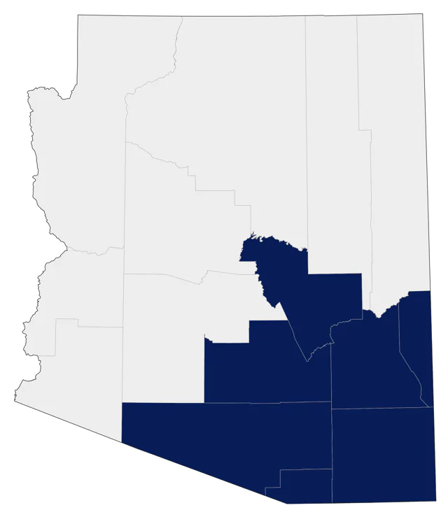 Chihuahuan Raven county map