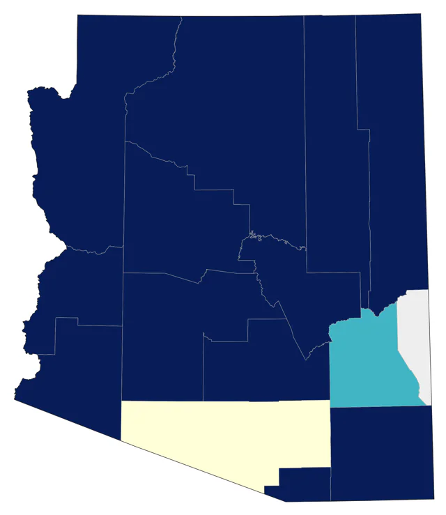 Clark's Grebe county map