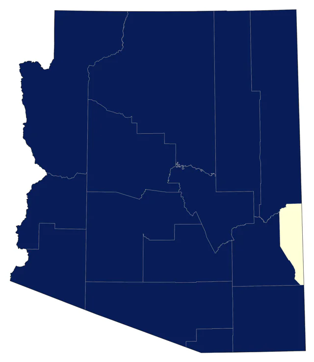 Double-crested Cormorant county map