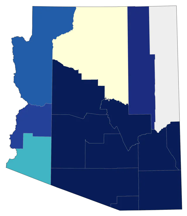 Dusky-capped Flycatcher county map