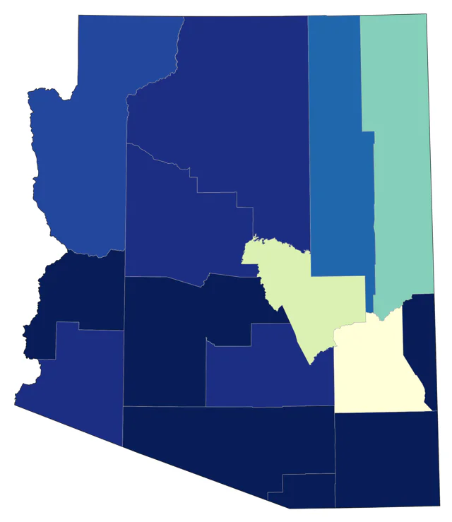 Eastern Phoebe county map