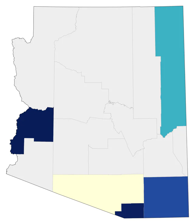Eastern Wood-Pewee county map