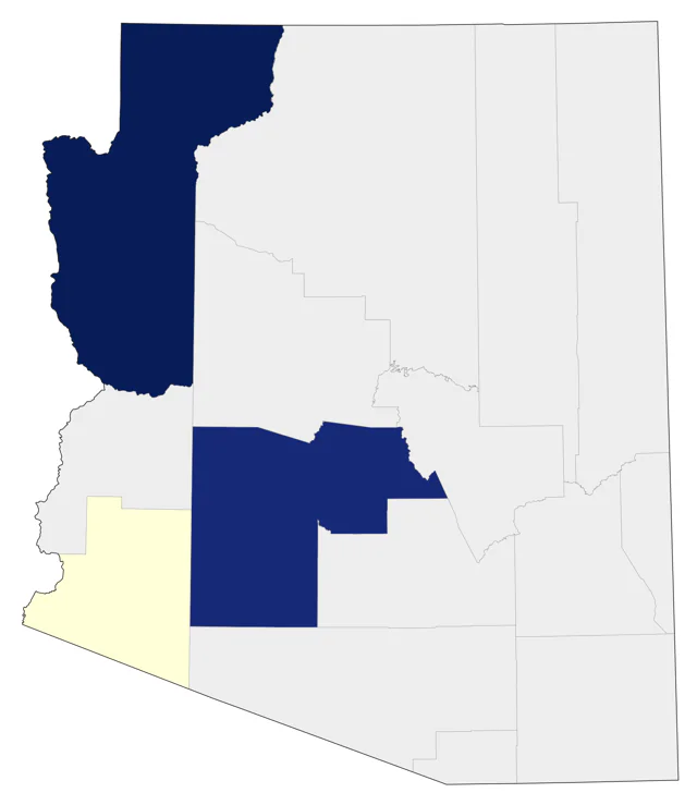 Glaucous-winged Gull county map