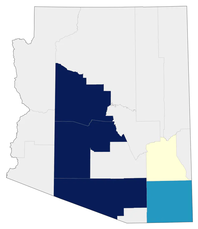 Helmeted Guineafowl county map
