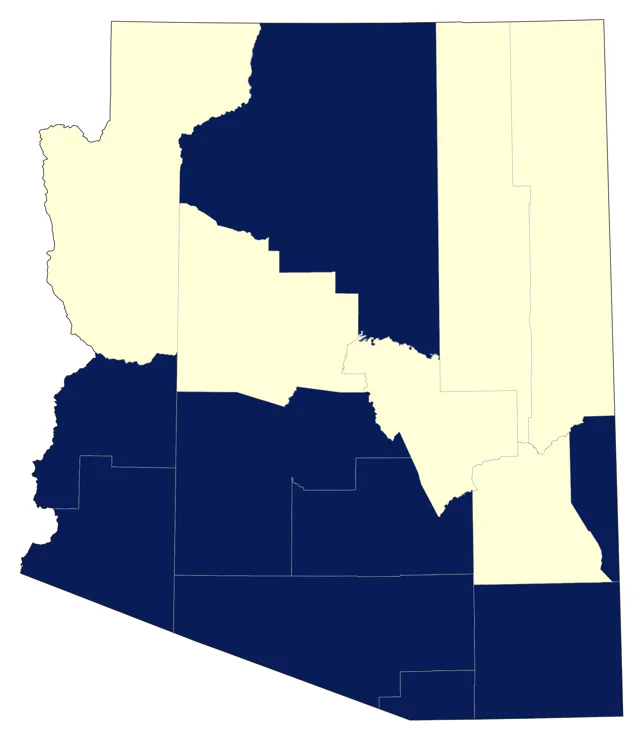 Hermit Warbler county map