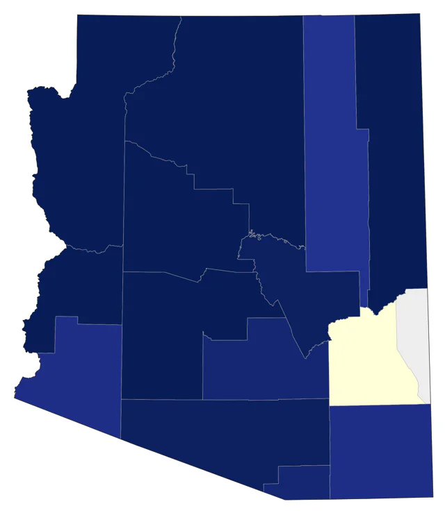 Horned Grebe county map
