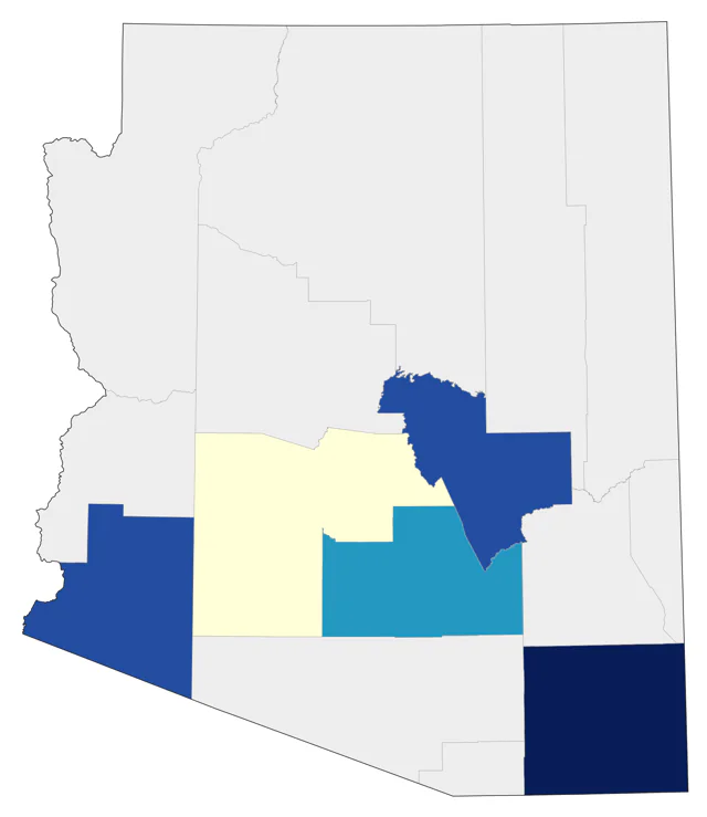 Hudsonian Godwit county map