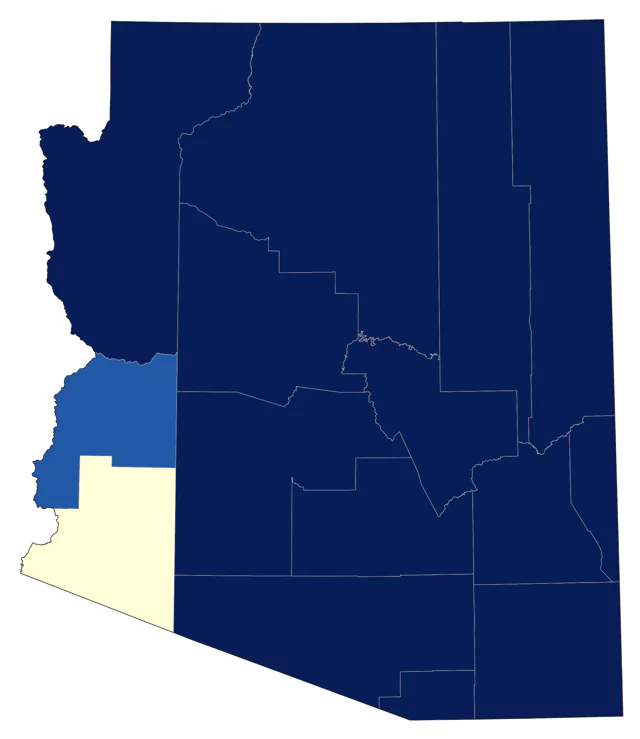 Hutton's Vireo county map