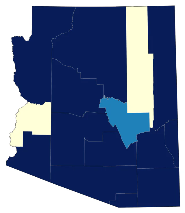 Lark Bunting county map
