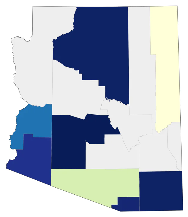 Least Flycatcher county map