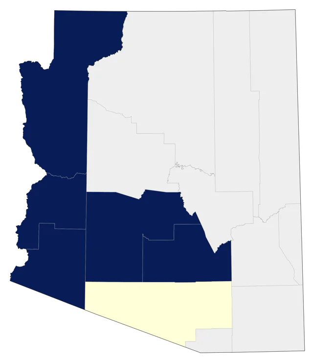 LeConte's Thrasher county map