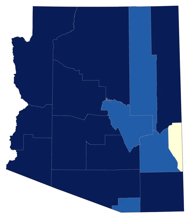 Lesser Yellowlegs county map