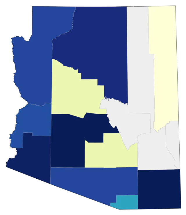 Little Blue Heron county map