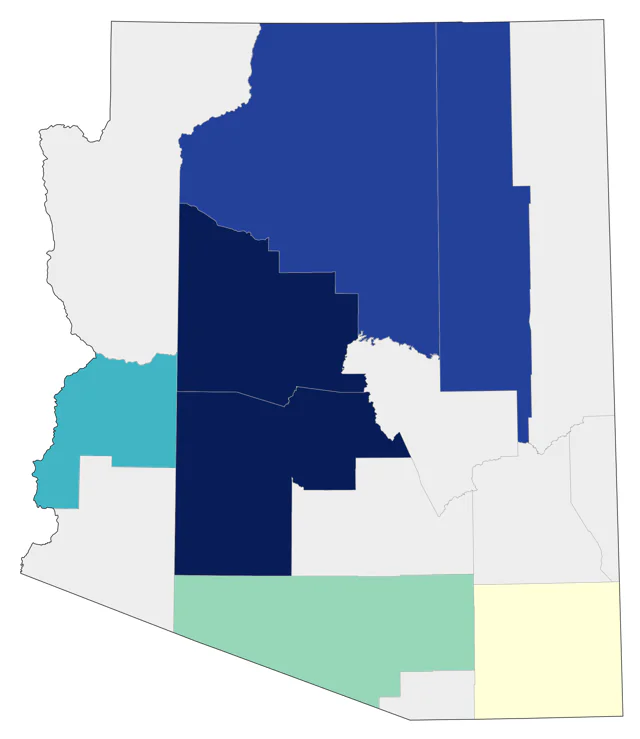 Mandarin Duck county map